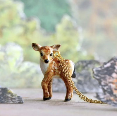 Porcelain Fawn &quot;Newborn&quot; Necklace