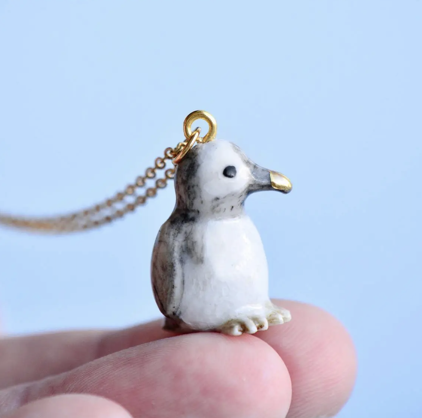 Porcelain Tiny Penguin Necklace