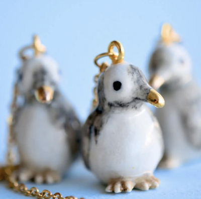 Porcelain Tiny Penguin Necklace