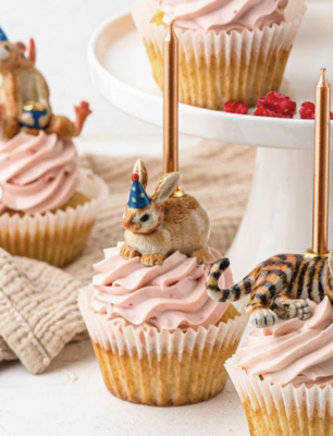 Porcelain Rabbit/Bunny "Party Animal"  Cake Topper