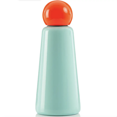 Lund London Skittle Bottle, Mint with Coral Lid 500ml