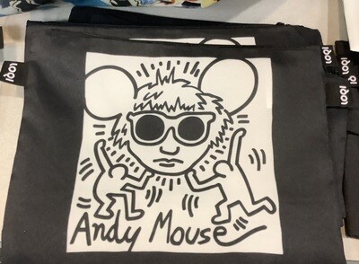 Keith Haring, Andy Mouse (Medium Zip Pouch)
