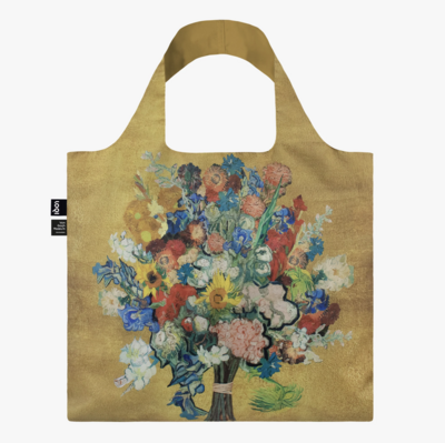 Vincent Van Gogh,  Gold Bouquet/Flower Pattern Bag