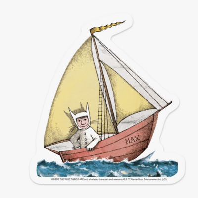 Where the Wild Things Are- Max Sailboat Vinyl Sticker
