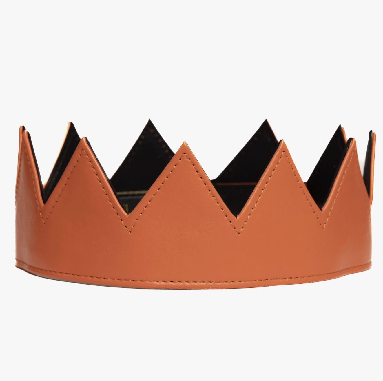 Orange Vegan Leather Crown