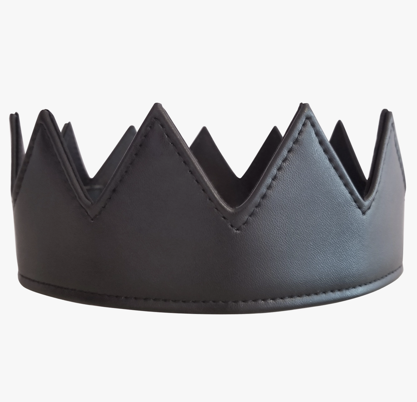 Black Vegan Leather Crown