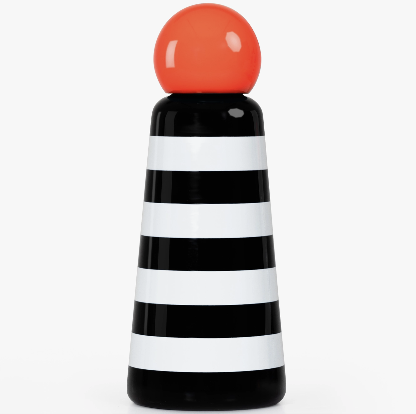 Lund London Skittle Bottle, Stripes with Coral Lid 500ml