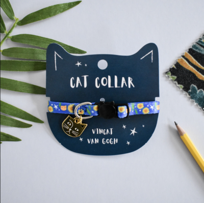Vincat Van Gogh Artist Cat Collar