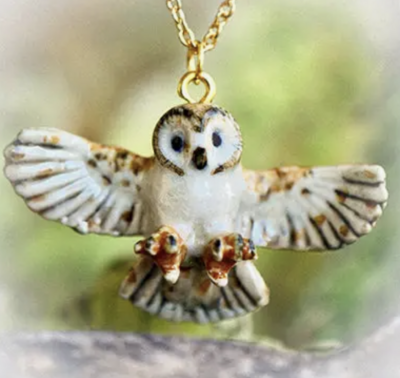 Porcelain Owl Necklace