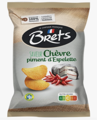 BRET'S French Chips, Saveur Chevre piment d'Espelette (Goat Cheese with Chilli)