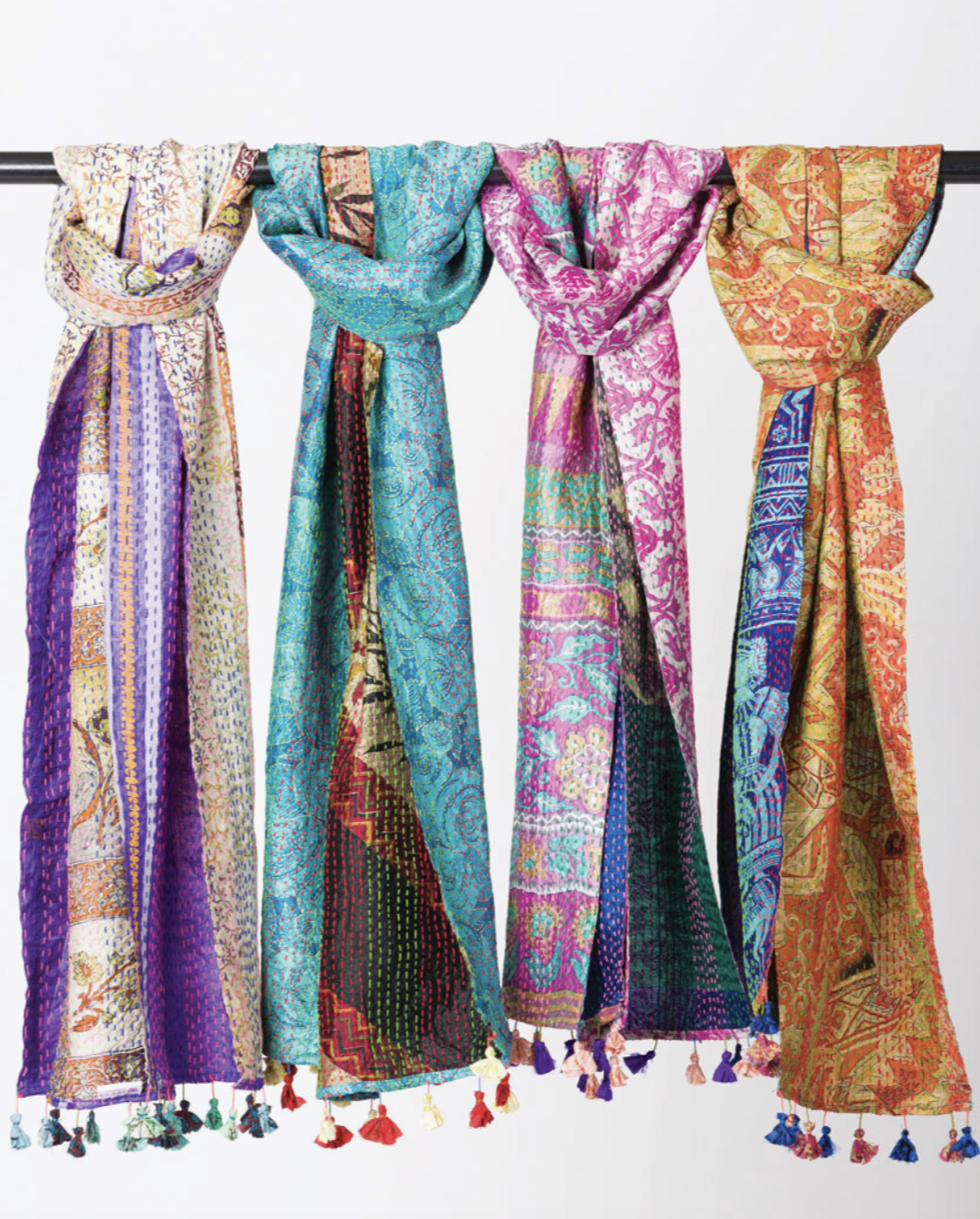 Kantha Silk Sari Scarf