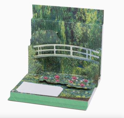 Monet, Japanese Bridge Pop-Up Card