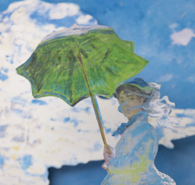 Monet,  Woman with A Parasol Pop-Up Card