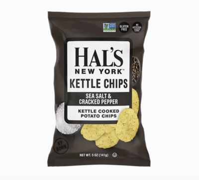 Hals New York Sea Salt & Cracked Pepper Chips, 5 oz.