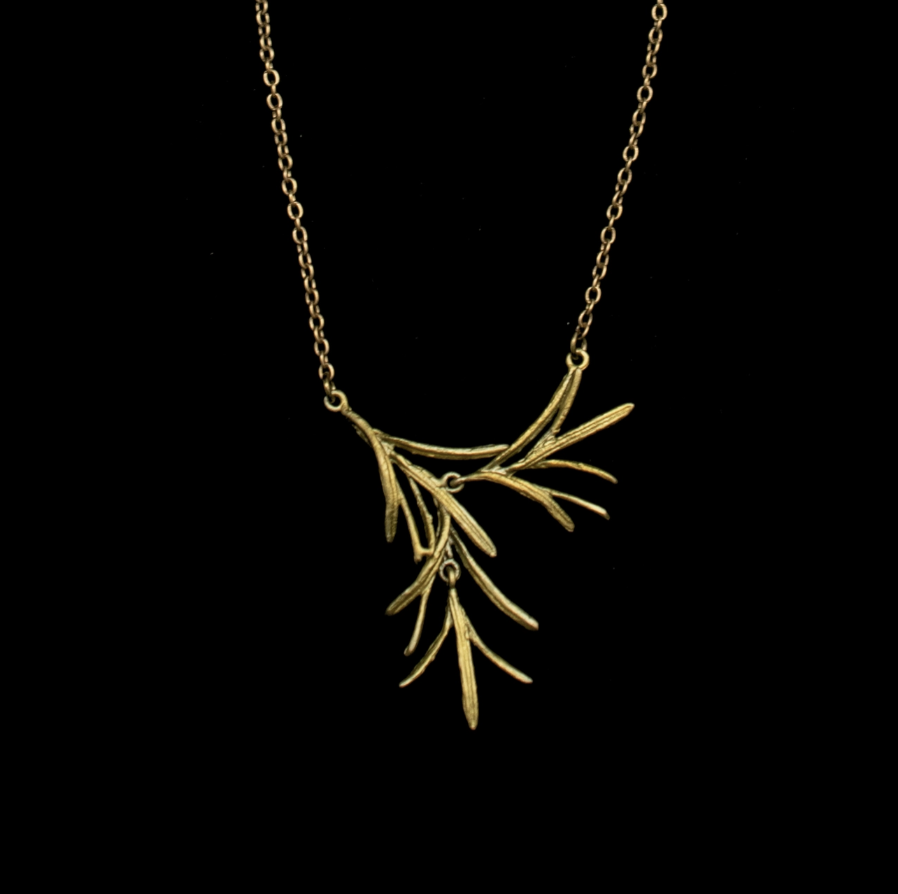 Rosemary Bronze Dainty Pendant  Necklace 16&quot; Adj.