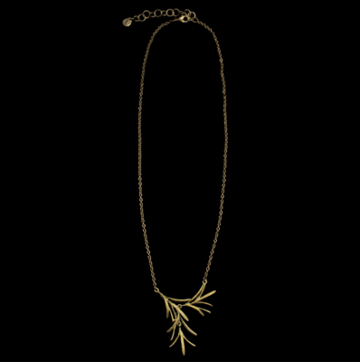 Rosemary Bronze Dainty Pendant  Necklace 16" Adj.