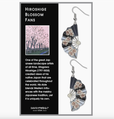 Hiroshige Blossom Fan Earrings