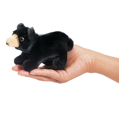 Mini Black Bear Folkmanis Finger Puppet