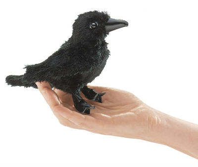Mini Raven Folkmanis Finger Puppet