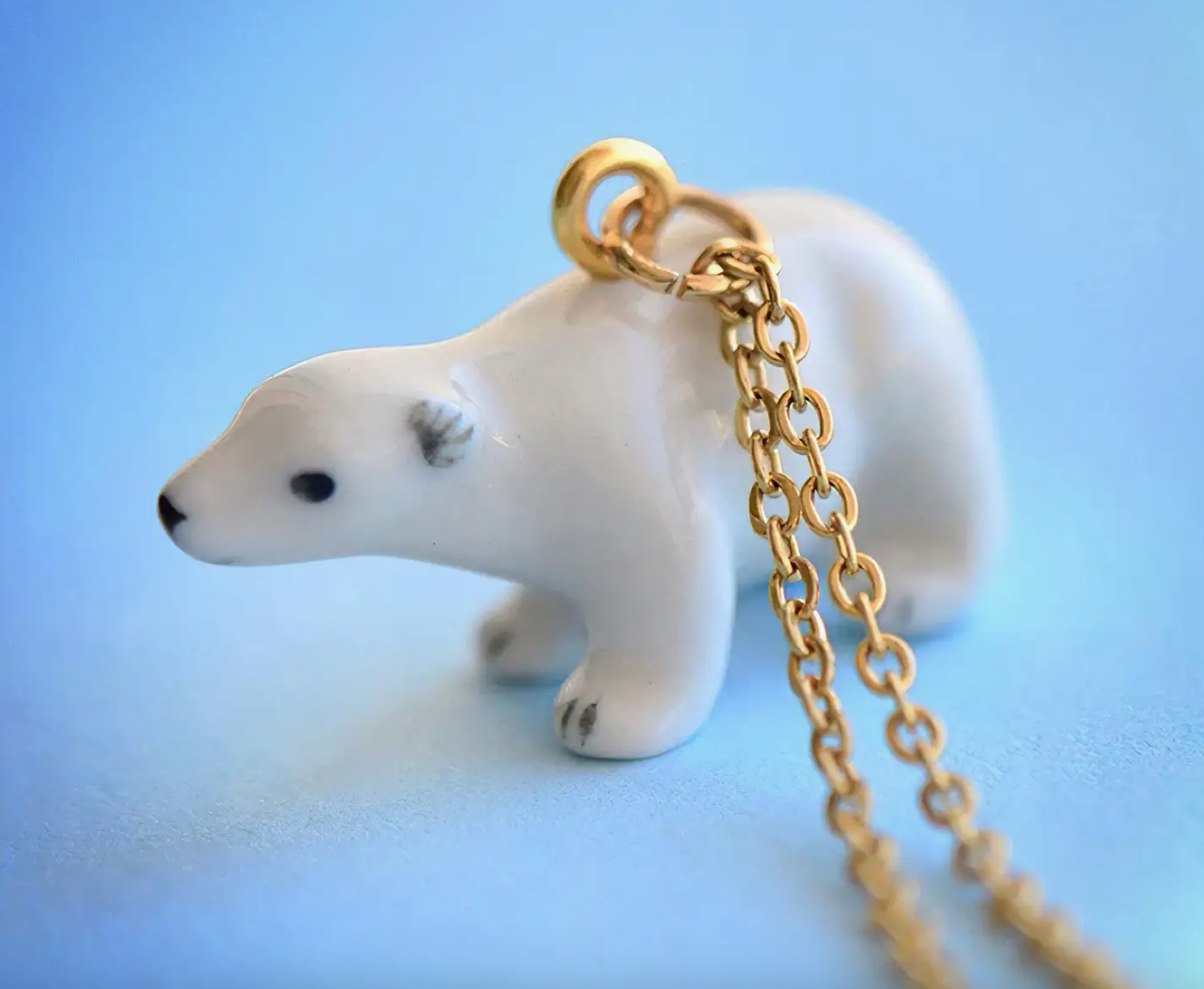 Porcelain Polar Bear Necklace