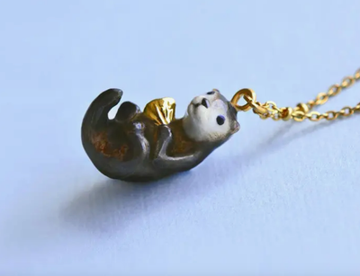 Porcelain  Otter Necklace