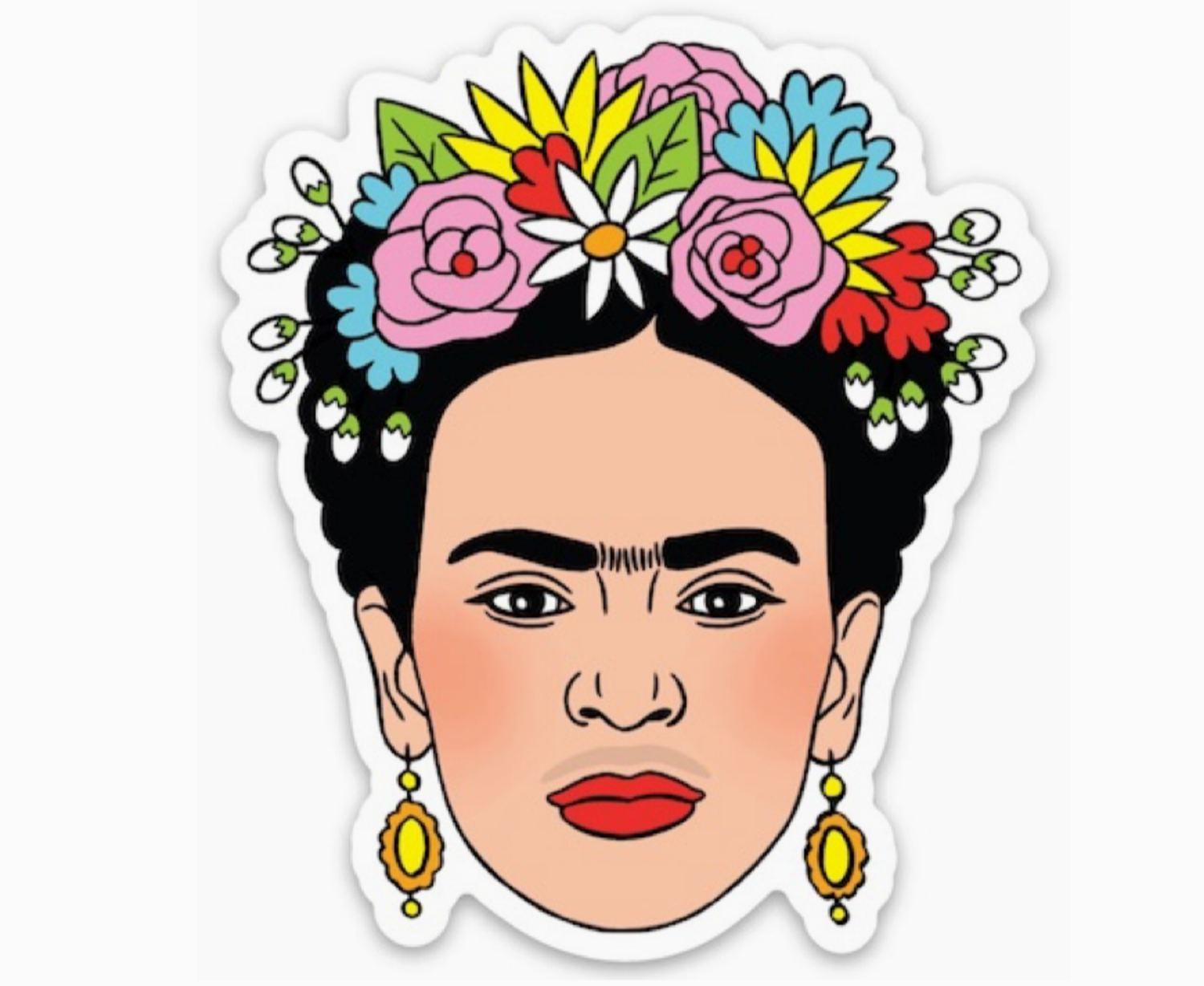 Frida Flower Die Cut Sticker