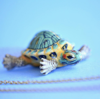 Porcelain Turtle Necklace