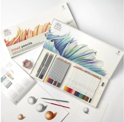 Winsor &amp; Newton Studio Collection Mixed Pencils Set (45 Pieces)