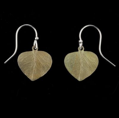 Eucalyptus Leaf Wire Cast Bronze Drop Earrings