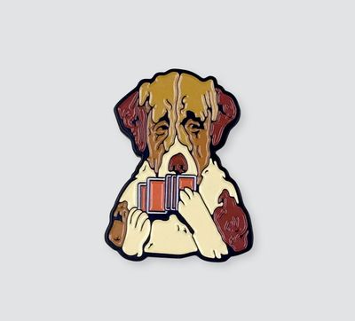 A Friend in Need (Dog Playing Poker) • Enamel Pin