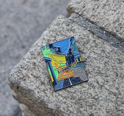 Café Terrace At Night • Enamel Pin