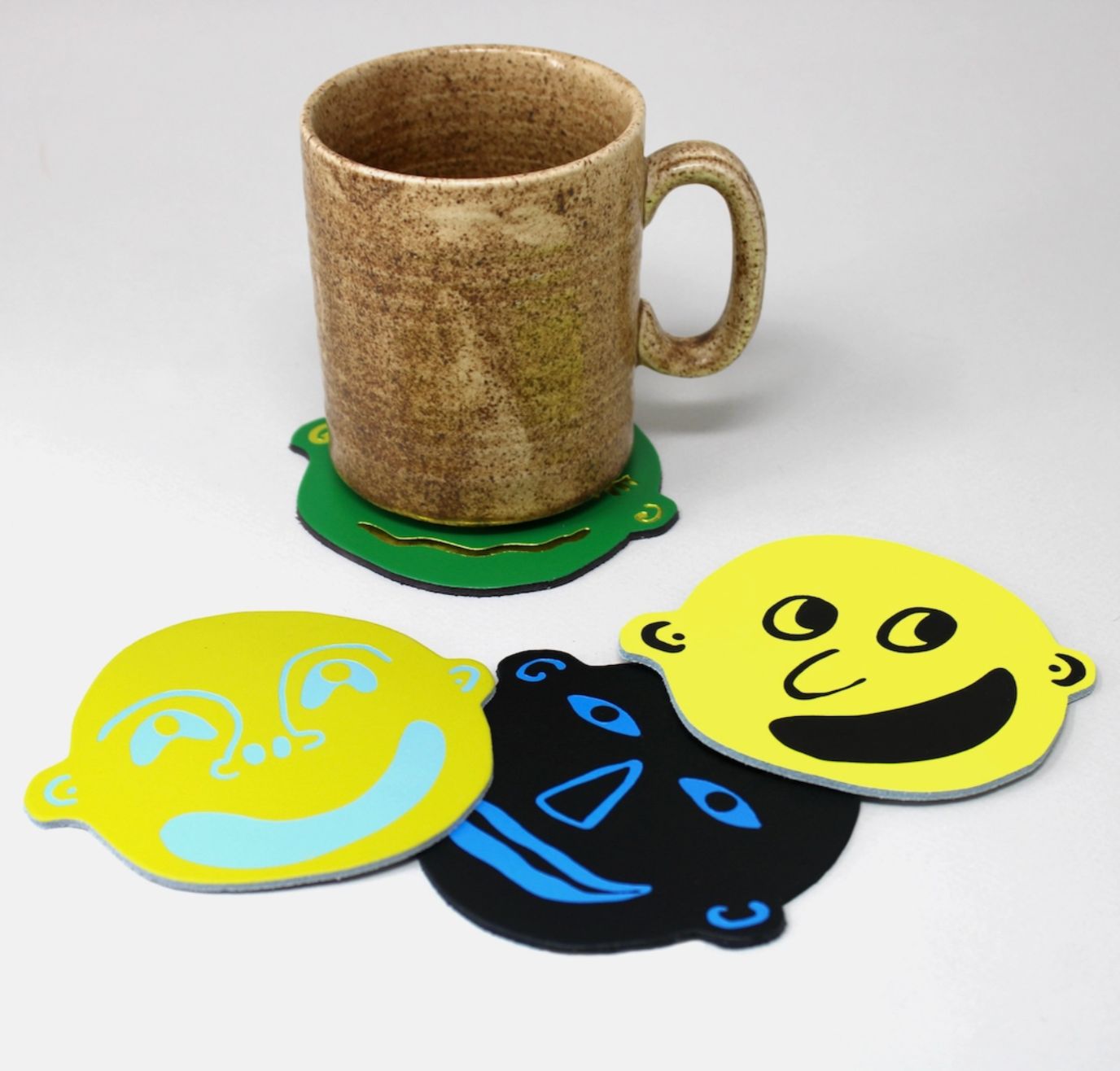 I'm All Ears - Green - Set of 4 Leather Coasters