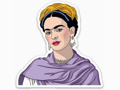Frida Kahlo with Shawl Sticker