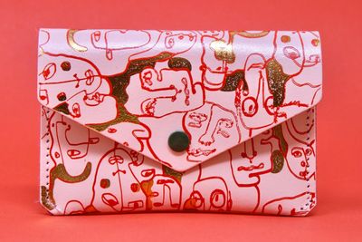 Many Faces Popper Leather Purse