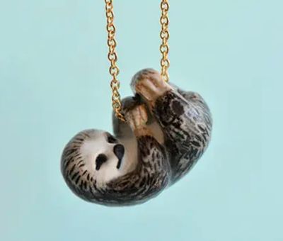 Porcelain Baby Sloth Necklace