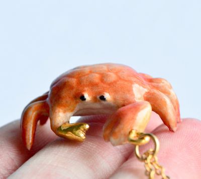 Porcelain Crab Necklace
