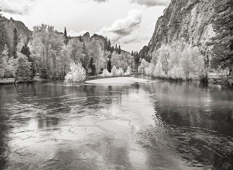 JIm Curnyn, Merced River from Swinging Bridge-Yosemite Valley  (Unframed) 8x10"