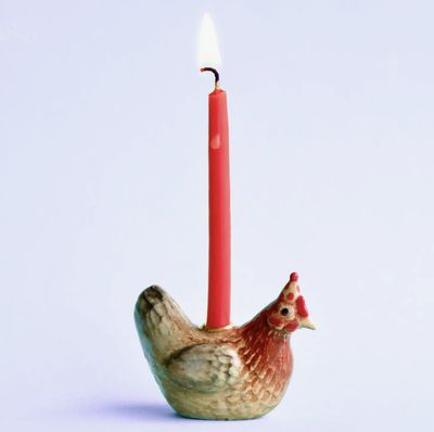 Porcelain Hen "Party Animal"  Cake Topper