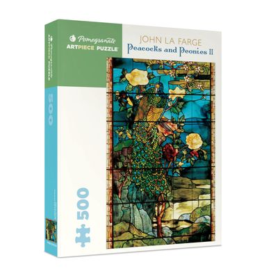 John La Farge: Peacocks and Peonies Ii 500-piece Jigsaw Puzzle