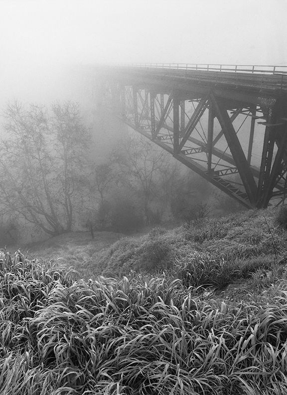 Jim Curnyn, Santa Fe Crossing the San Joaquin, Fresno (Unframed) 14x17"