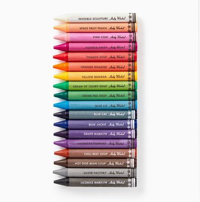 Andy Warhol Soup Can Crayons + Sharpener
