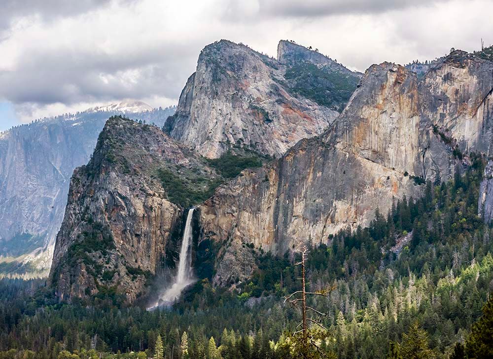 Jim Curnyn,  Bridal Veil Falls and Granite, Yosemite  (Unframed) 14x17"