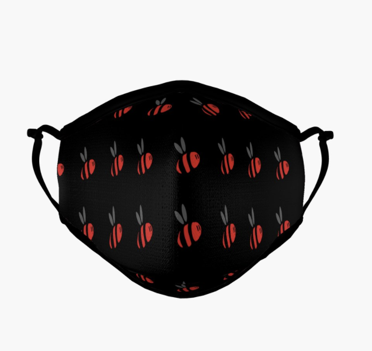 &quot;Red Bee&quot; All-Over print Mask
