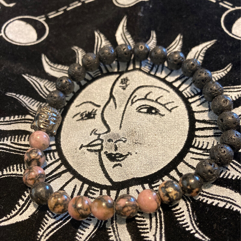 Rhodonite Buddha Bracelet