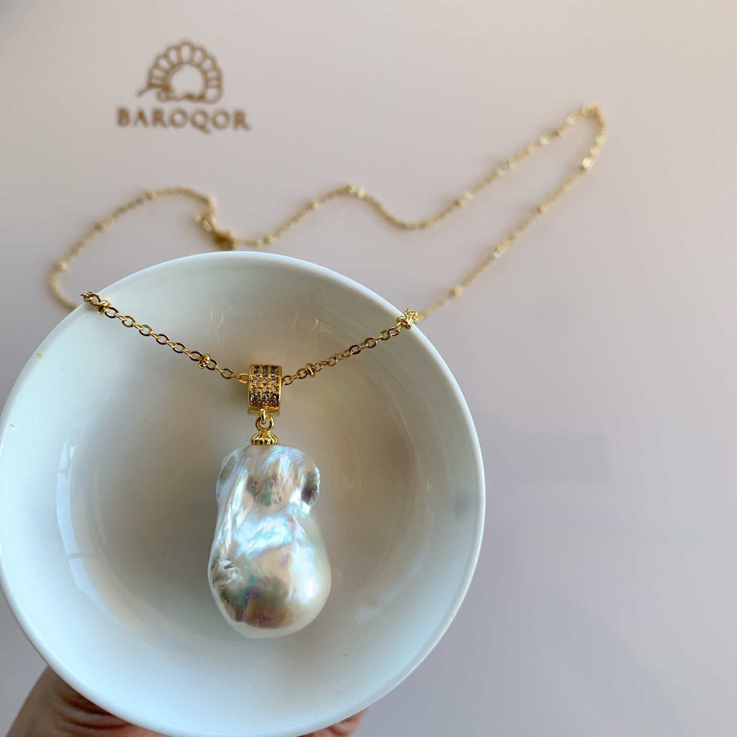 ‘Big Buddha Belly’ Pearl Necklace 29.5x16mm