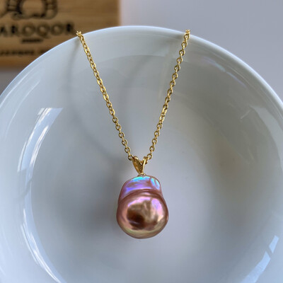 ‘Wonderful Life’ G21 top grade Baroque Pearl Necklace 14x11.5mm