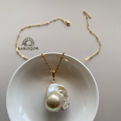 ‘Sesame Door’ Long Pearl Necklace
