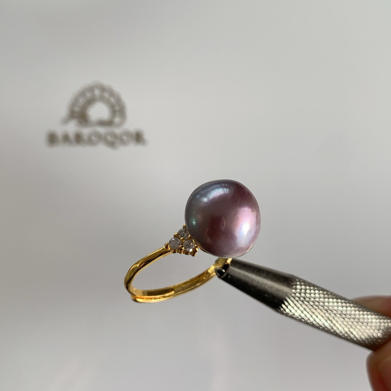 Pearl and 2024 amethyst ring