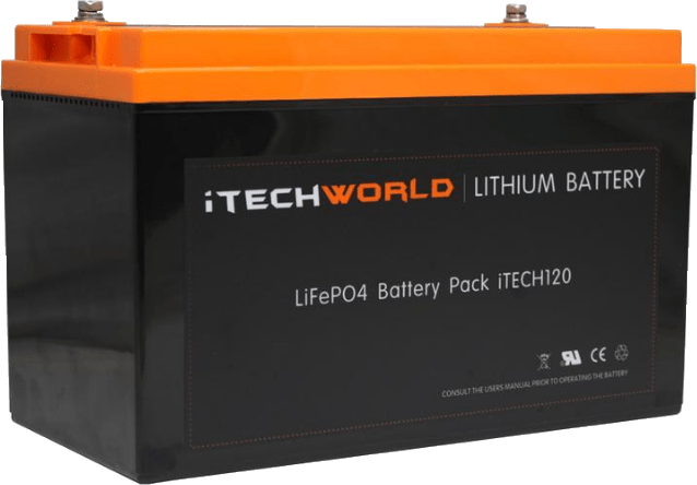 iTECH120X 12V 120Ah Lithium Ion Battery LiFePO4 Deep Cycle Camping RV Solar Click n Collect iTECH120X 12V 120Ah Lithium Ion Battery LiFePO4 Deep Cycle Camping RV Solar Click n Collect