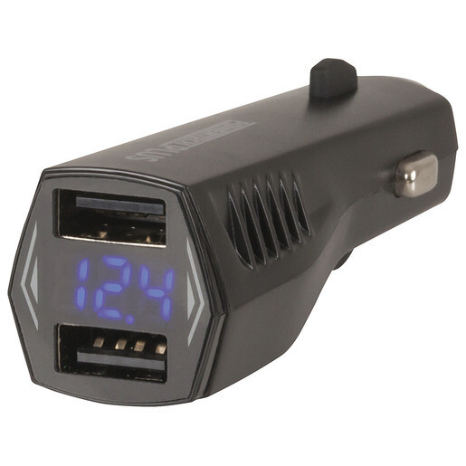 Dual USB 4.8A Smart IC Car Charger with LCD Voltage Display